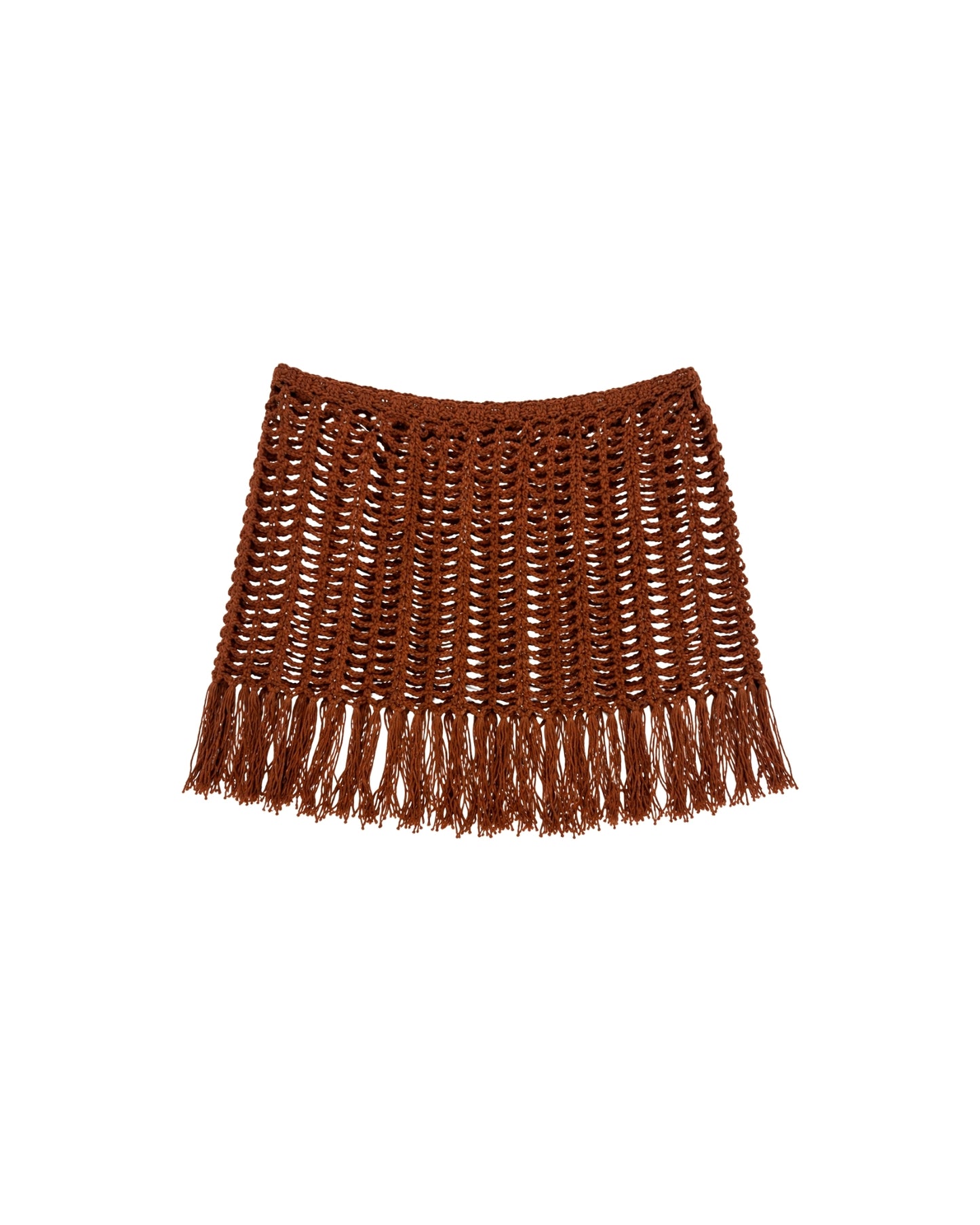FALDA CROCHET MARRON
