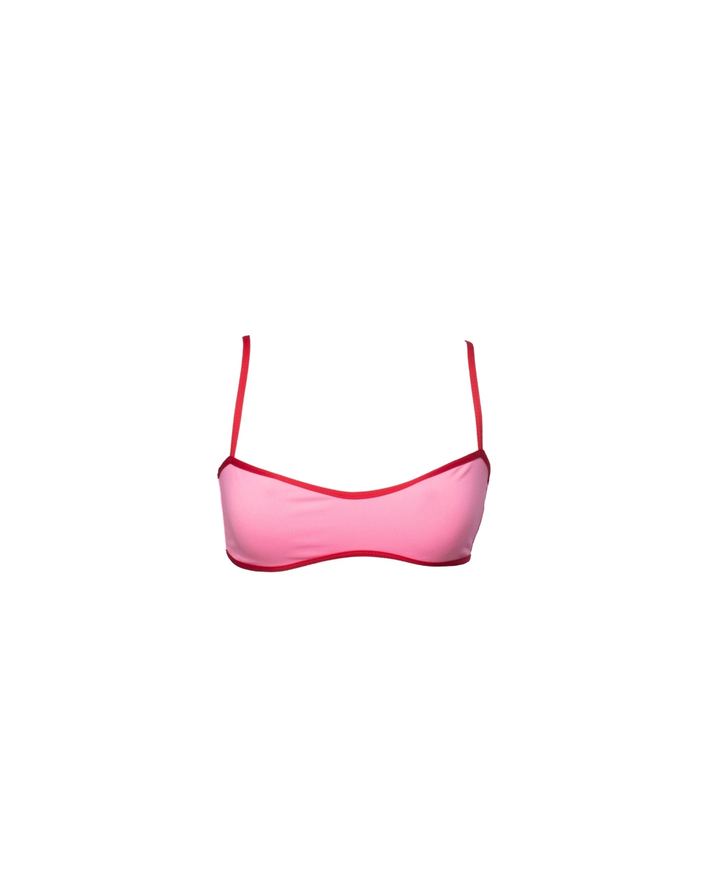 TOP RECTO ROSA Y ROJO