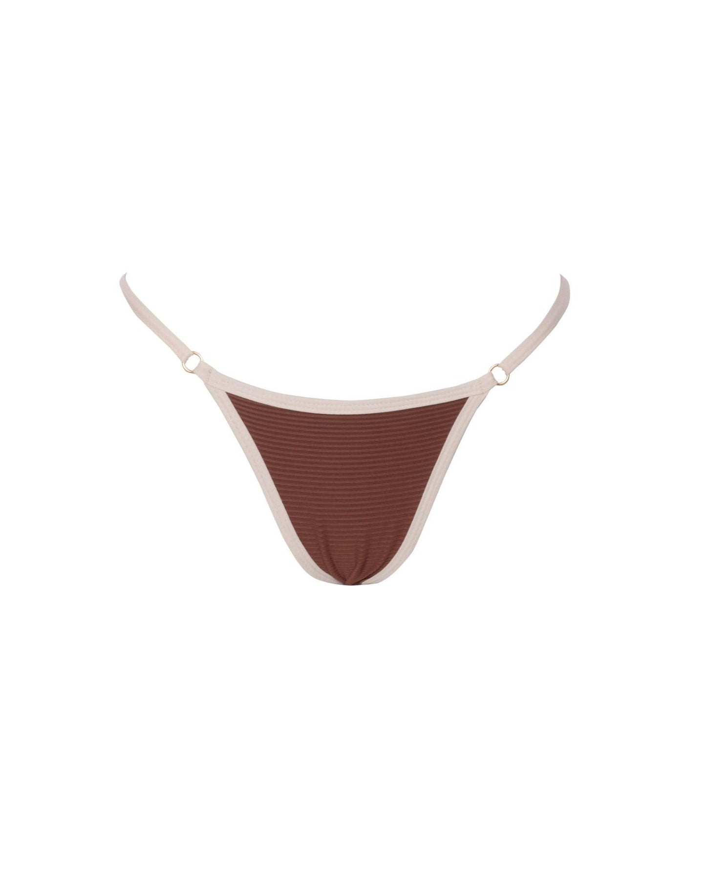 TANGA MINI REG. TEXT. MARRON OFF WHITE
