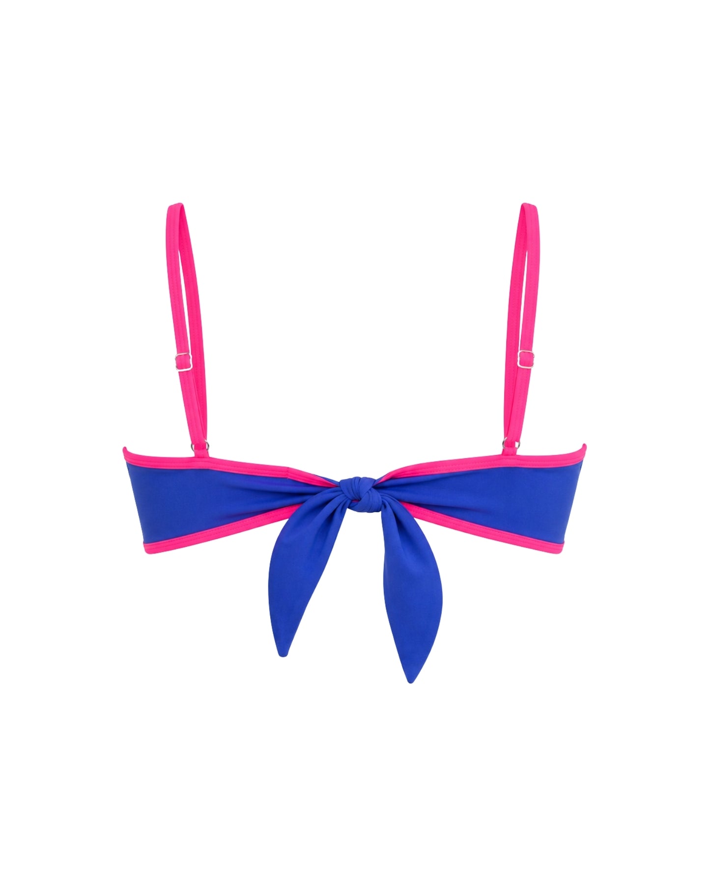 TOP RECTO AZUL Y FUCSIA