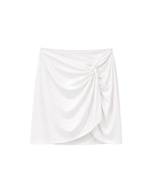 FALDA NUDO CORTA BLANCA