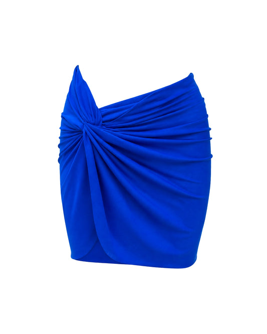 FALDA NUDO CORTA AZUL