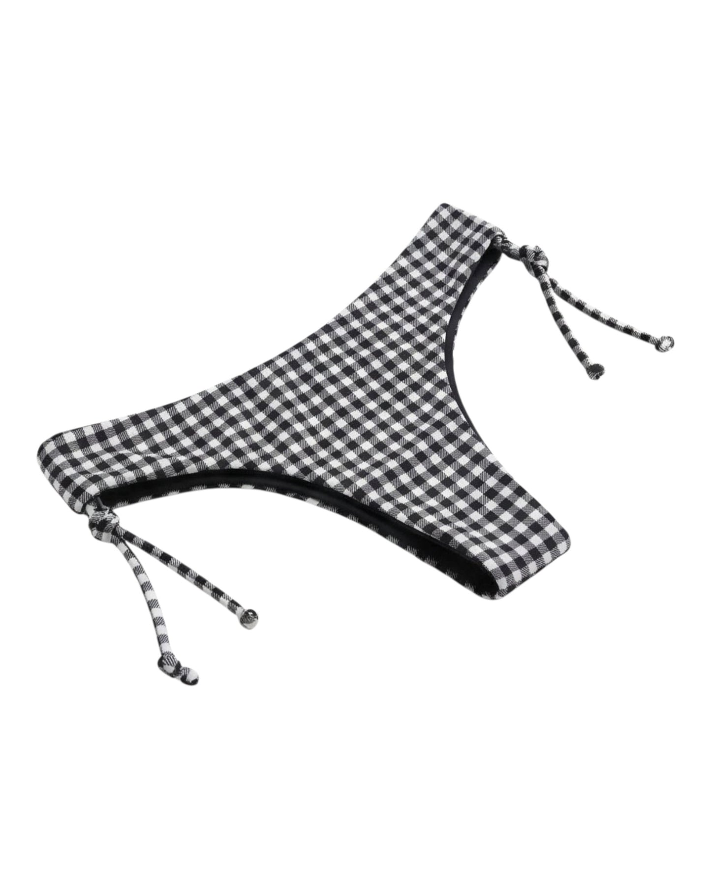TANGA LAZO CUADRILLE BLANCO Y NEGRO %