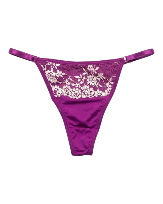 TANGA REG GABRIELA MAGENTA Y BLANCO