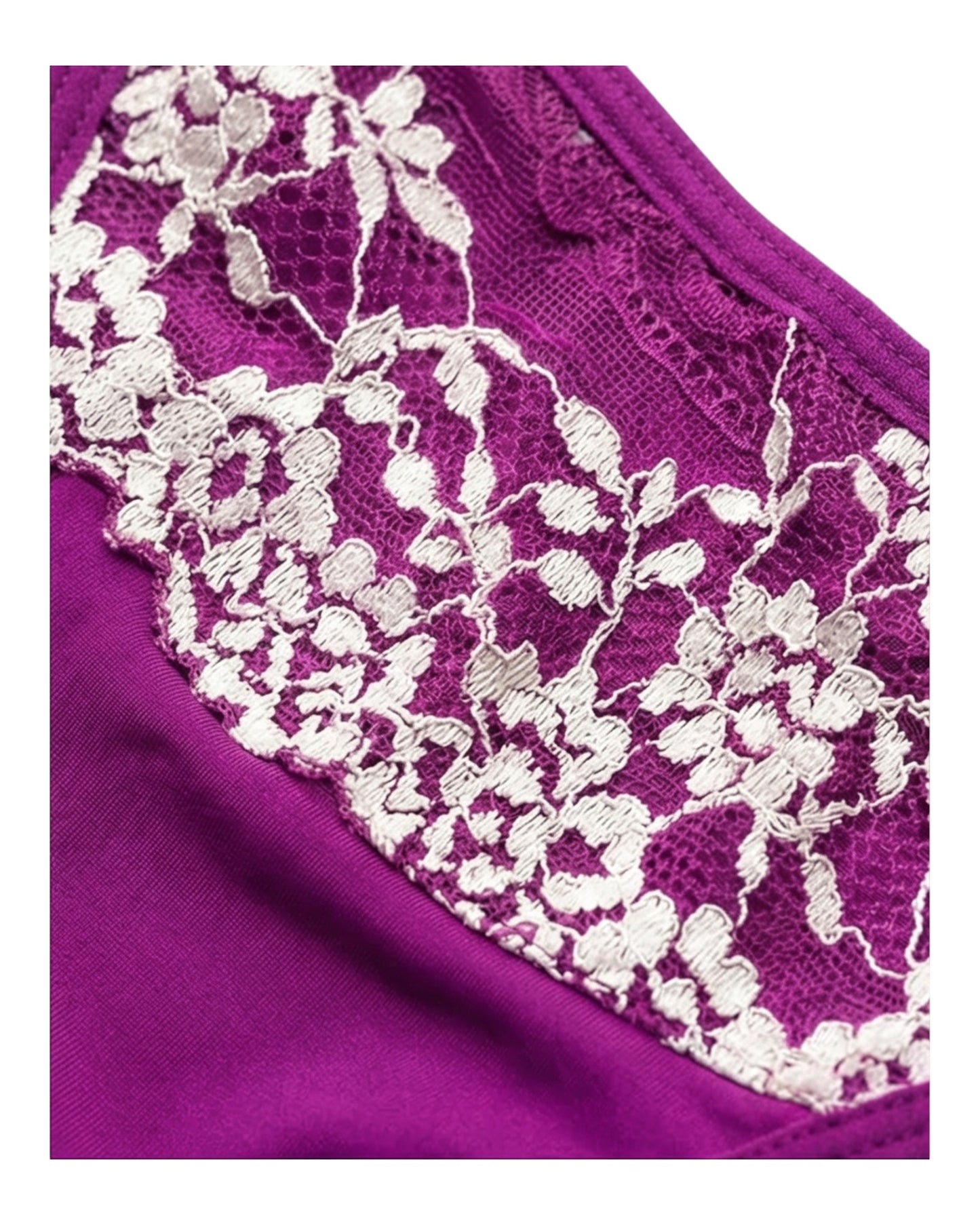 TANGA REG GABRIELA MAGENTA Y BLANCO