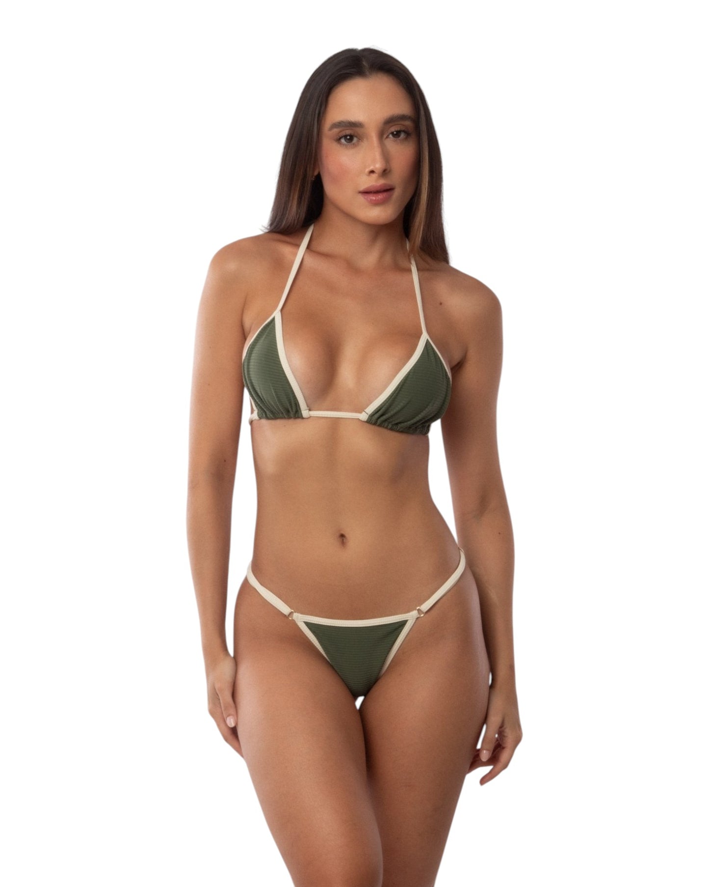TOP BASICO TEXT. VERDE OFF WHITE