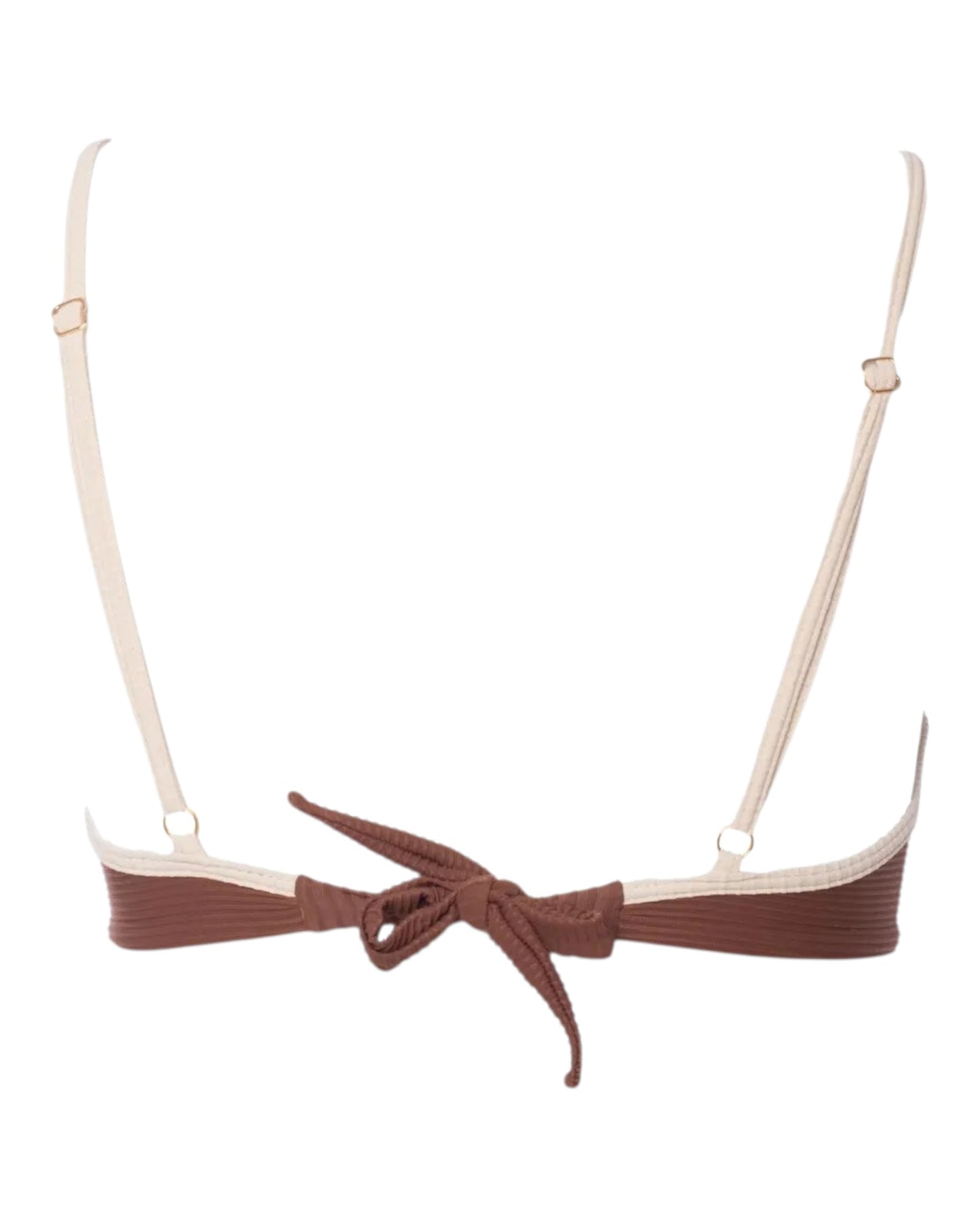 TOP ARO TEXT. MARRON OFF WHITE